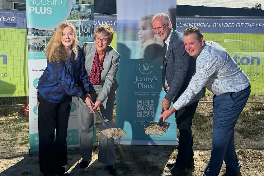 Turning the sod on a $5.9 million women’s refuge in Lake Macquarie